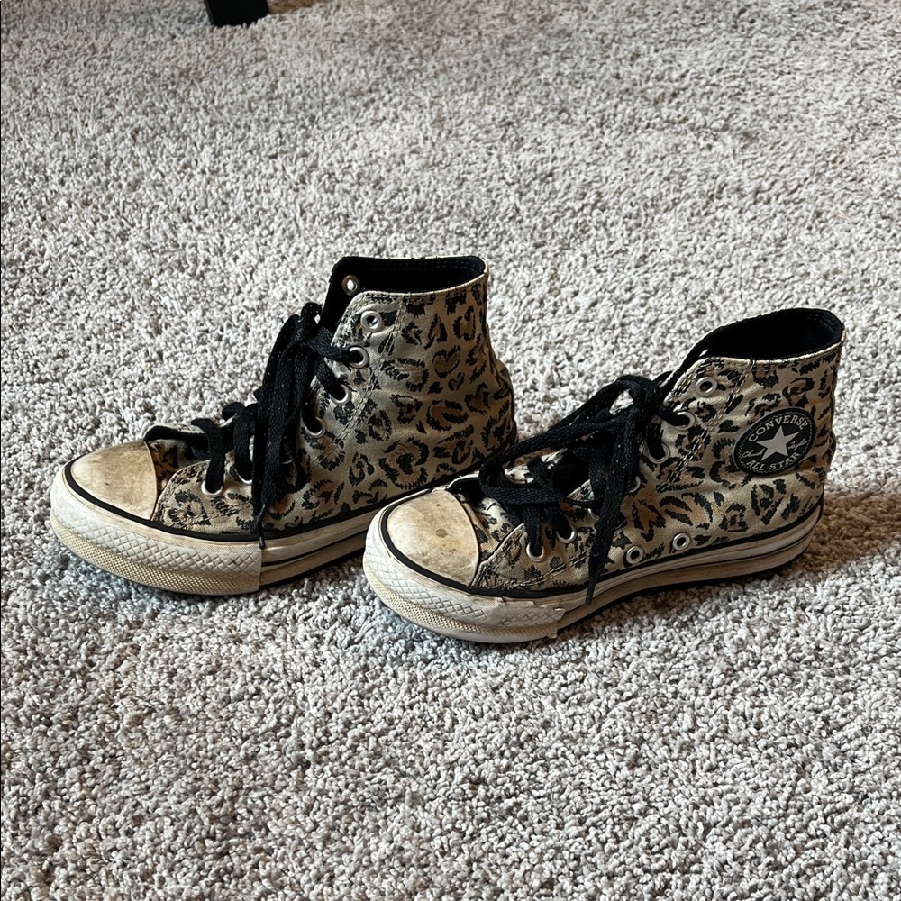 Converse Animal Print High-Tops with Black Accents - $4 if added to bundle